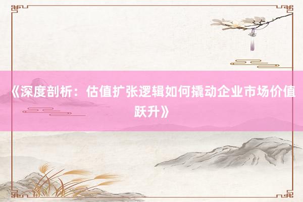 《深度剖析：估值扩张逻辑如何撬动企业市场价值跃升》