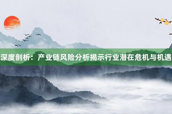 深度剖析：产业链风险分析揭示行业潜在危机与机遇